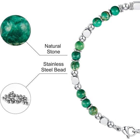 Light Green Boho Beaded Bracelets for Women Trendy Jewelry Gifts for Lover, Mom - Picture 5 of 7